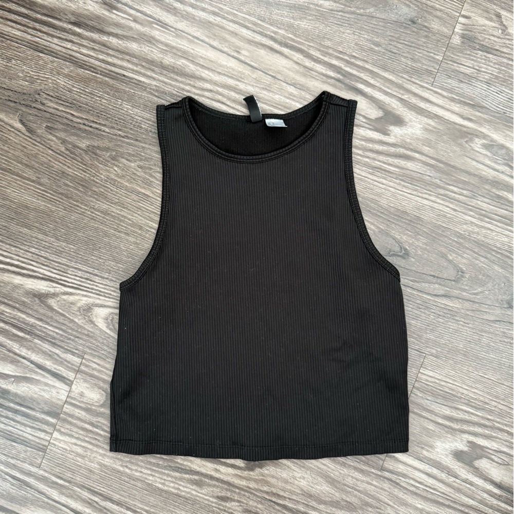 SALE* Black Sleeveless Ribbed Top